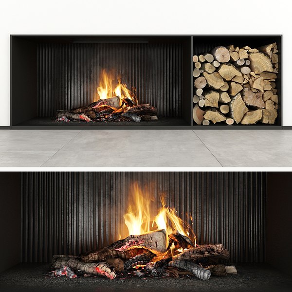 3D firewood fireplace - TurboSquid 1284796