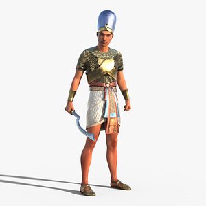 Pharaoh - The Egypt Warrior Rigged Low-poly 3D model 3D model