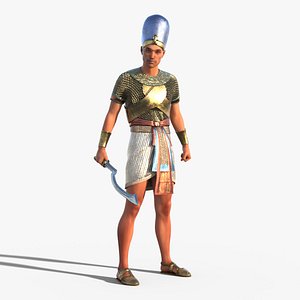Pharaoh - The Egypt Warrior Rigged Low-poly 3D model