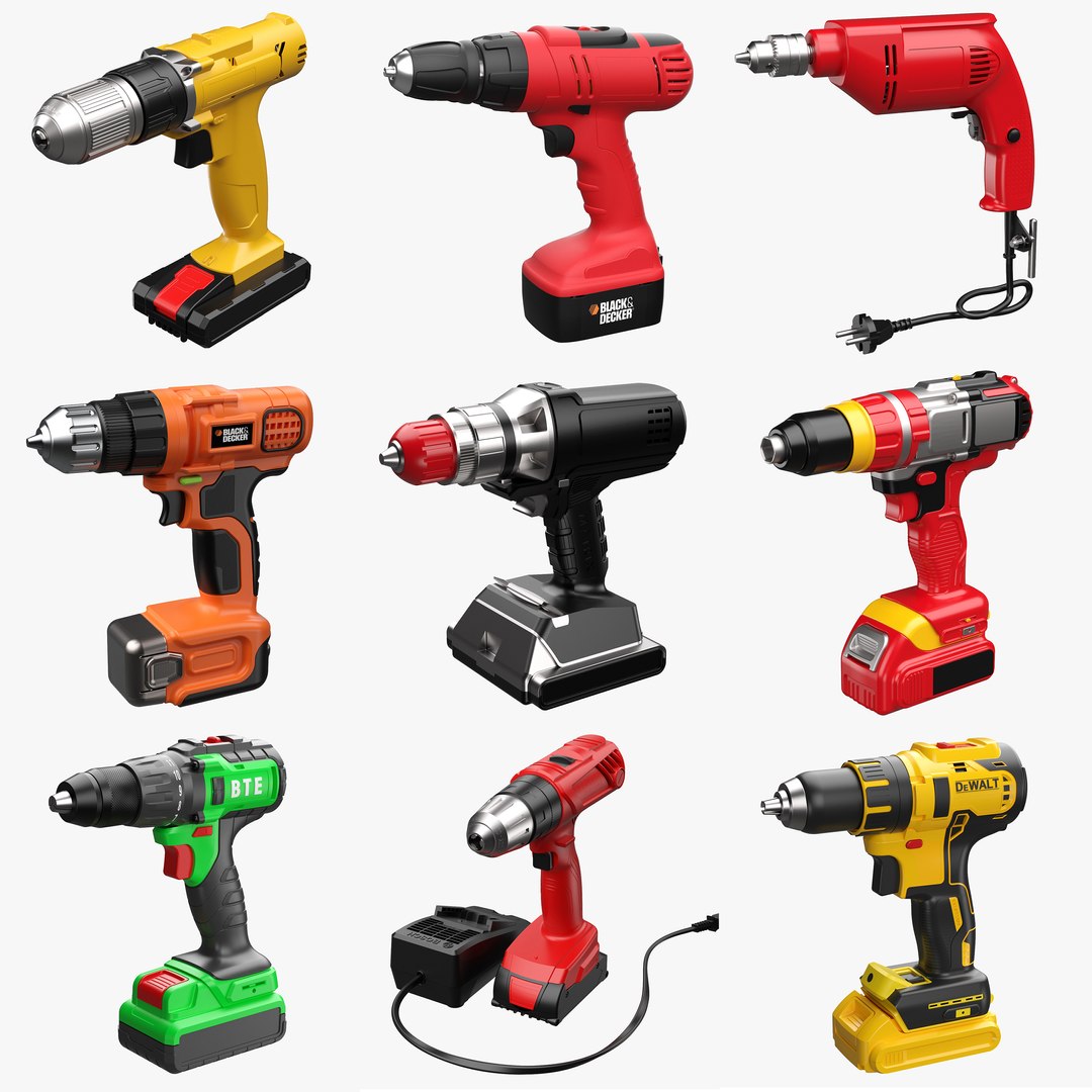 3D Model Hand Drill Collection I 9 In 1 TurboSquid 2060208