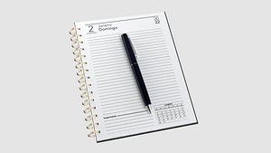 3D Small notebook with pen