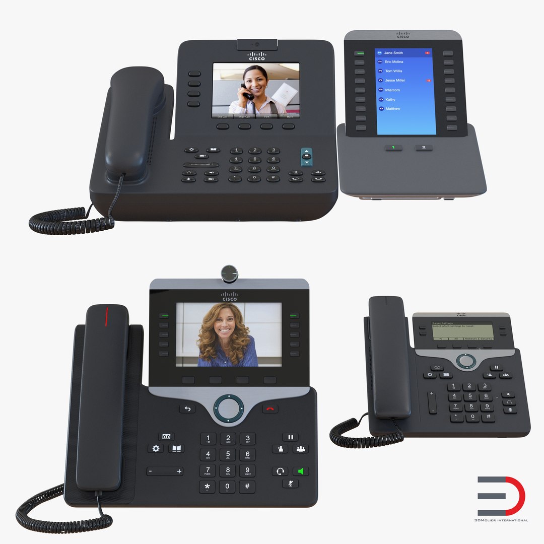 Cisco IP Phones Collection 3 3D model preview
