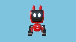 Cute Robot 10 Firebot Fire Fighter - Character SciFi Design 3D