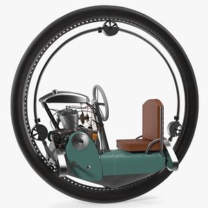 3D Classic Motorized Monowheel model