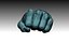 Pendentif bague imprimable Man Punch Fist Hand Fury