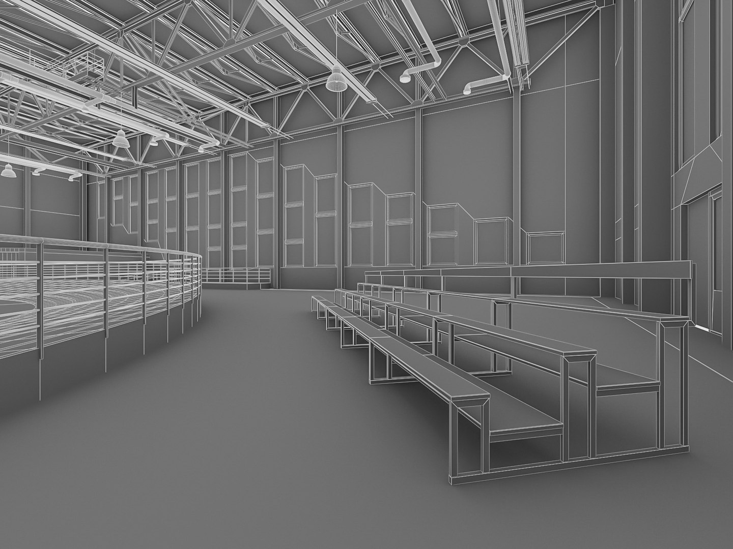 Gym Athletics Indoor Interior 3D model - TurboSquid 1751187