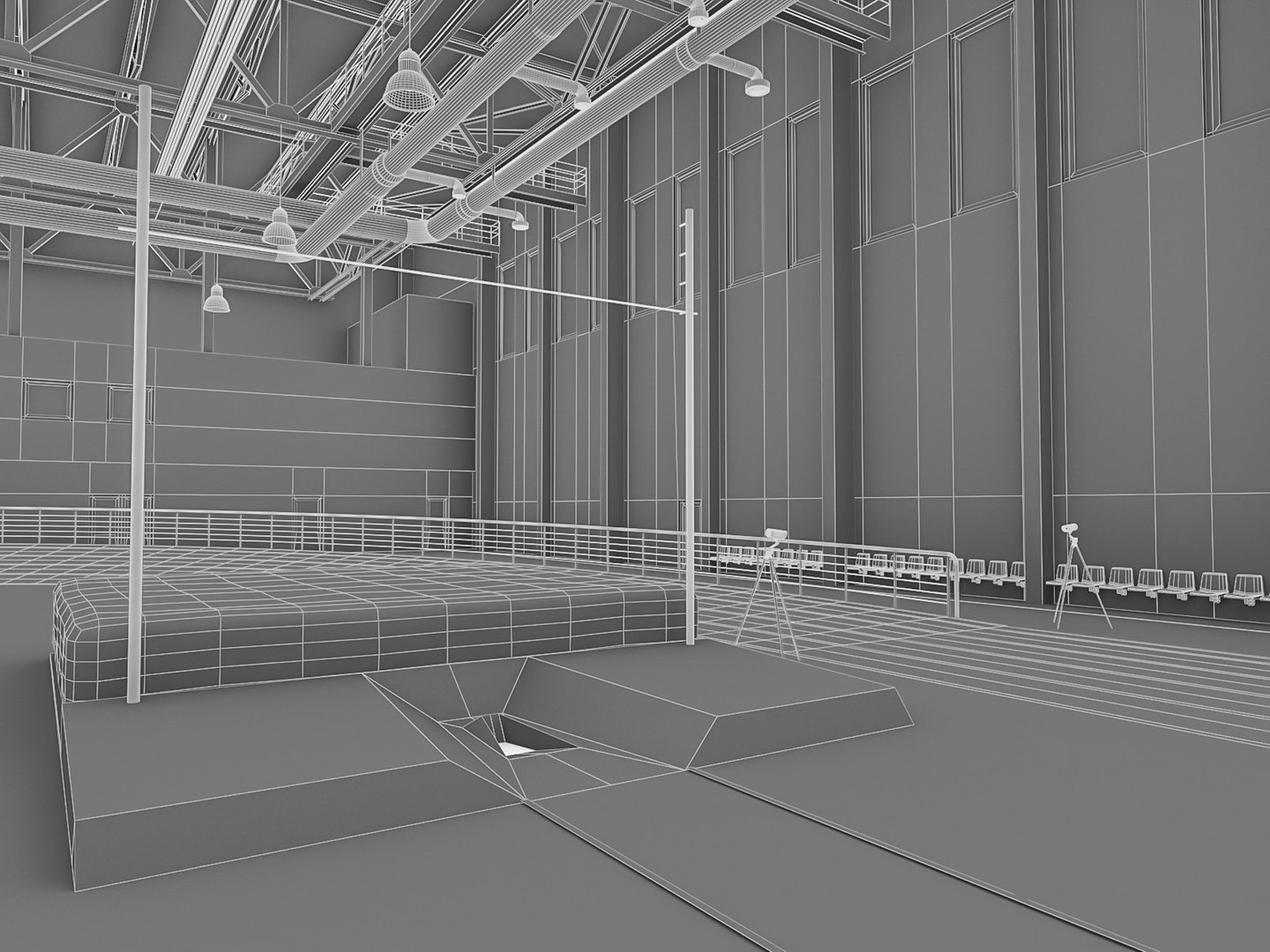 Gym Athletics Indoor Interior 3D Model - TurboSquid 1751187