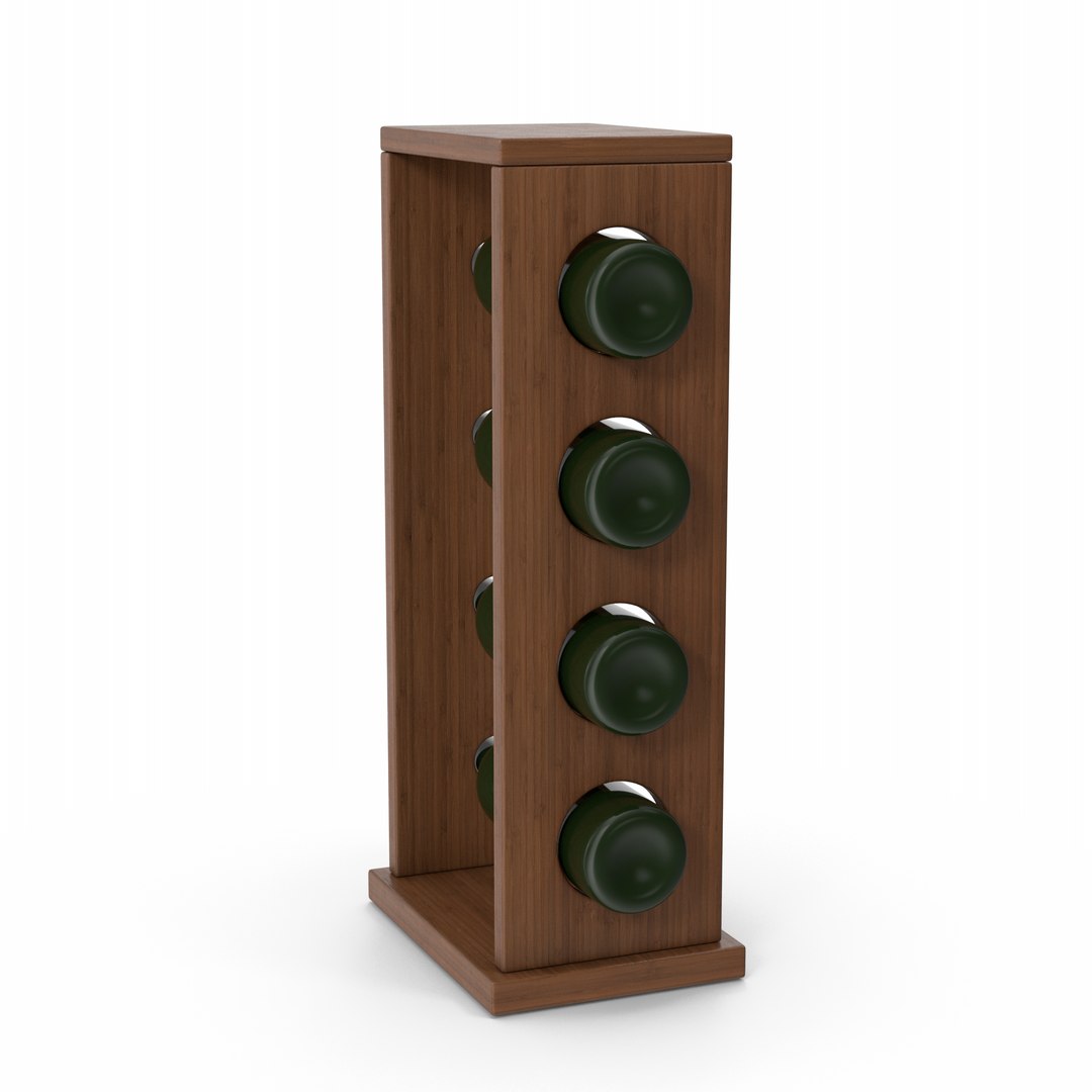 3D Brown Wine Rack And Bottles model - TurboSquid 2119125