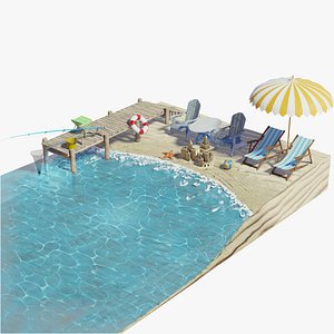Beach Fragment Scene PBR