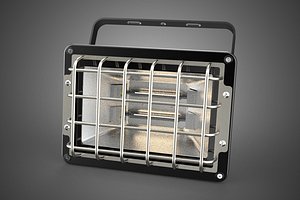 DUAL 2 BULB LAMP HALOGEN SPOT FLOOD LIGHT METAL VENT GRILL GUARD 3D