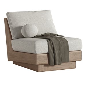 Tulum Armless Lounge Chair-Harbour