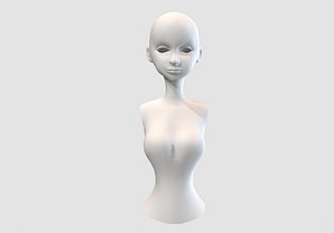 3D female body torso