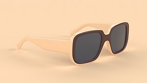 3D Round Eyewear Glasses model