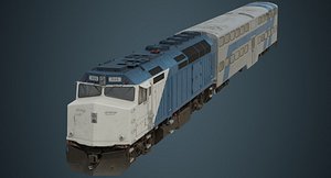 locomotive railcar 3D model