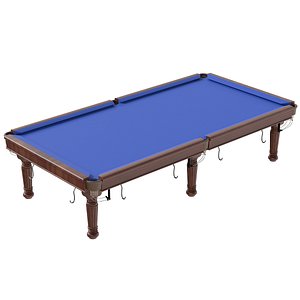 Billiards Pool table blue model