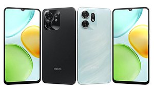 Honor X6D Black And Cyan 3D model
