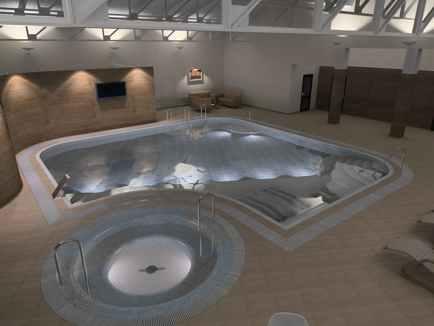 3d Interior Swimming Pool