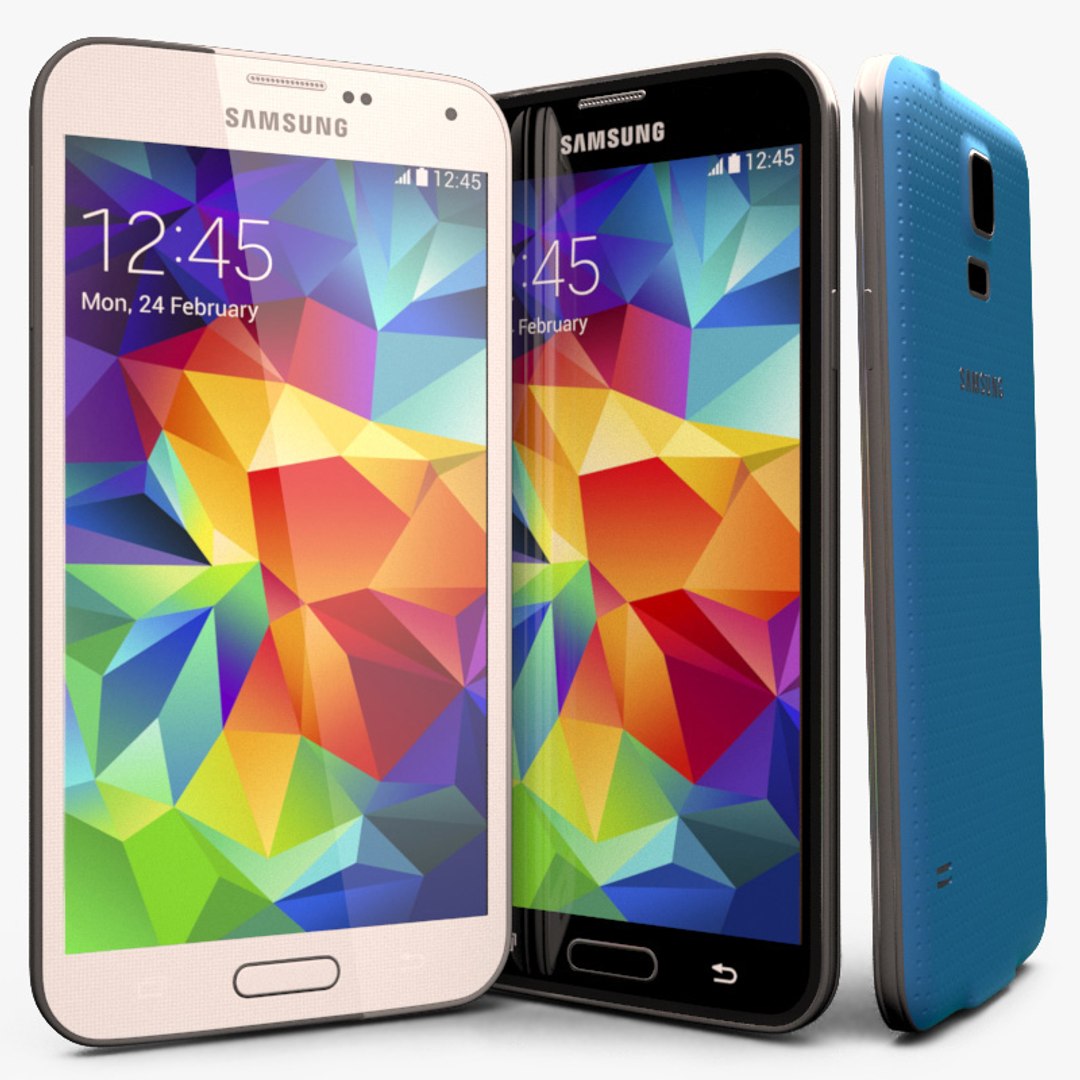 samsung galaxy s5 smartphone 3d model