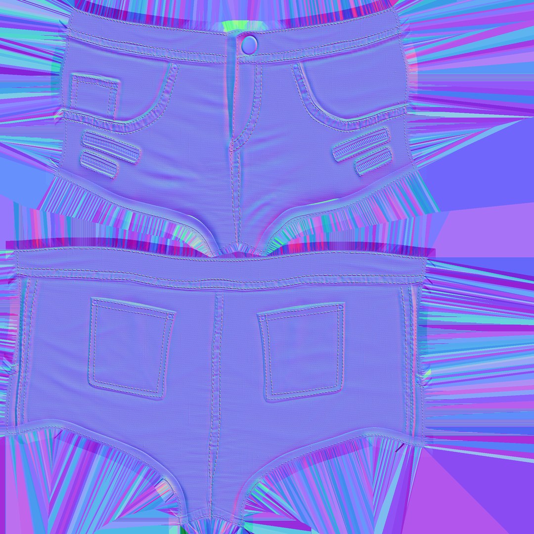 Casual Stylish Short Blue Diesel Jeans 3D Model - TurboSquid 1950200