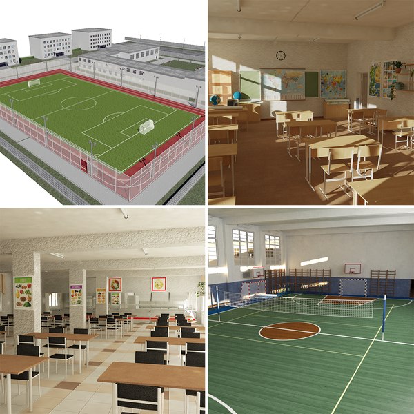 3D school interiors model