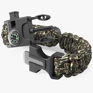 3D Atomic Bear Cobra Survival Bracelet Camo