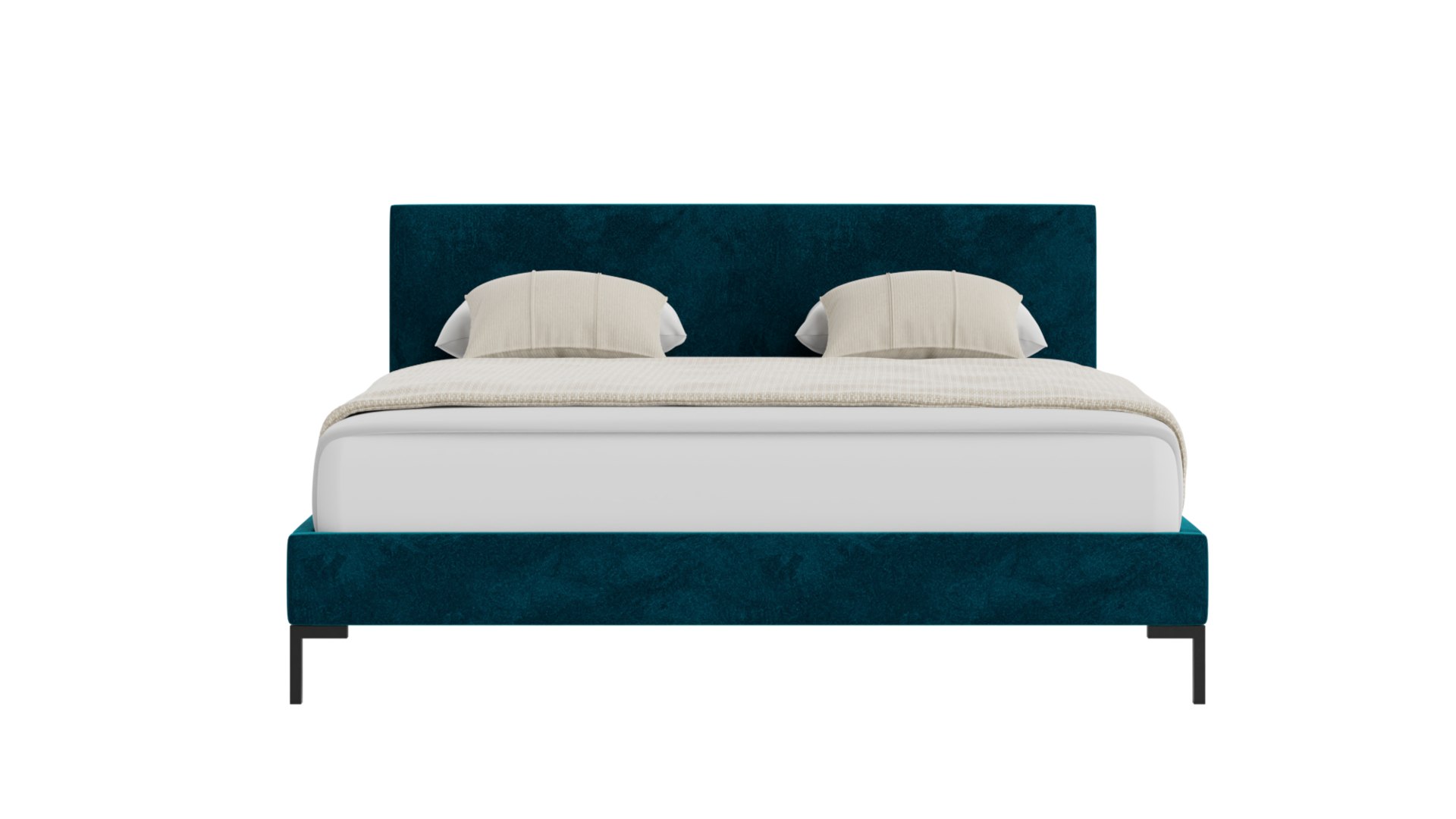 3D Azure Upholstered Bed - TurboSquid 2223279