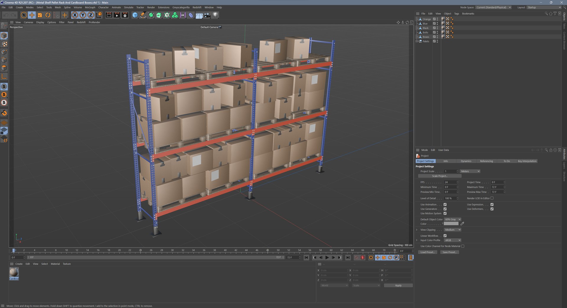 3D Metal Shelf Pallet Rack And Cardboard Boxes Model - TurboSquid 2293014