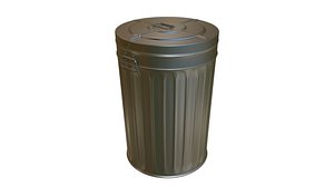 3d metal trash model