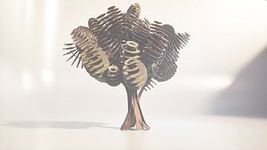 Cartoon tree S1Av1 3D model