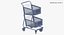 Rolling Shopping Card 2 Tier Color Variations 3D model