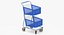 Rolling Shopping Card 2 Tier Color Variations 3D model