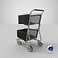 Rolling Shopping Card 2 Tier Color Variations 3D model