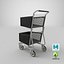 Rolling Shopping Card 2 Tier Color Variations 3D model