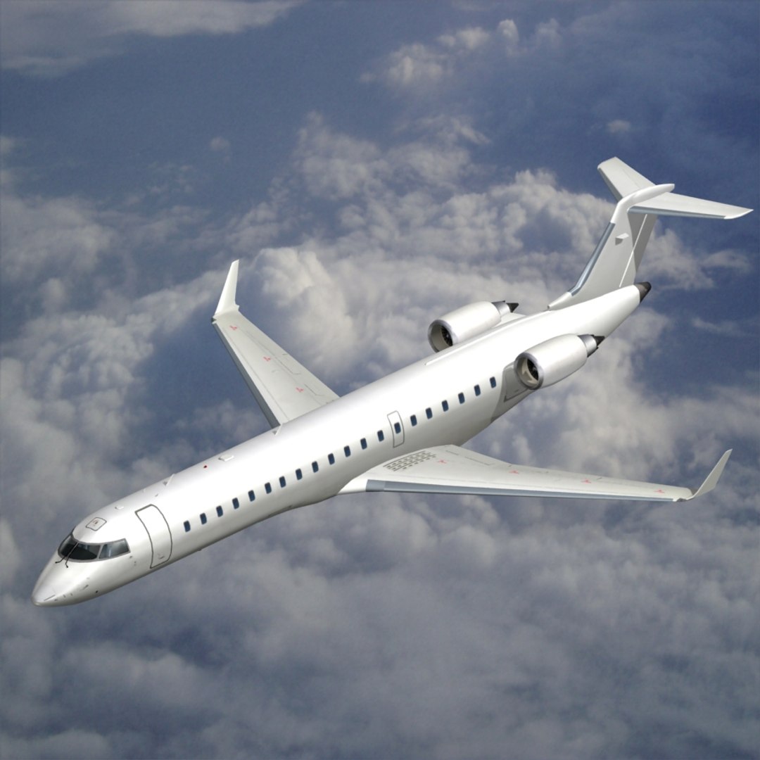 3d Bombardier Crj-700 Generic White