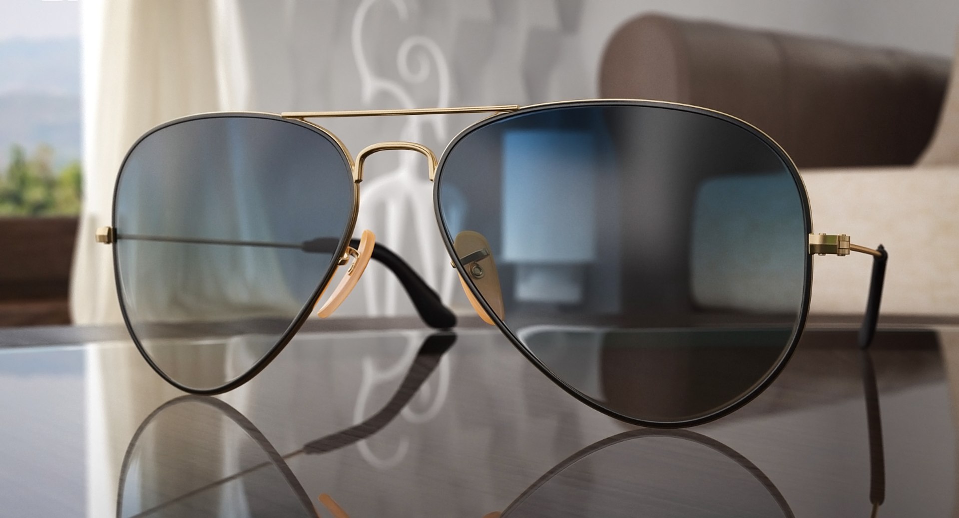 3D model classic sunglasses gradient light - TurboSquid 1237030