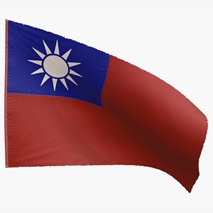 3D flag republic china
