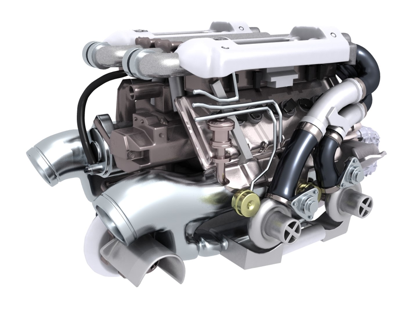 3d Model Bugatti Veyron Engine V8