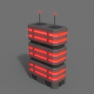 PBR Sci-Fi Building A34 3D model