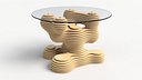 Parametric Coffee Table with Glasstop 02