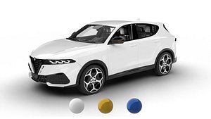 3D Alfa Romeo Tonale Ibrida Plug-in Hybrid 2026 many objects
