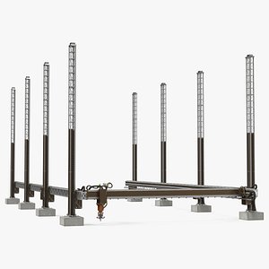 House Construction 3D Printer Generic Rigged 3D