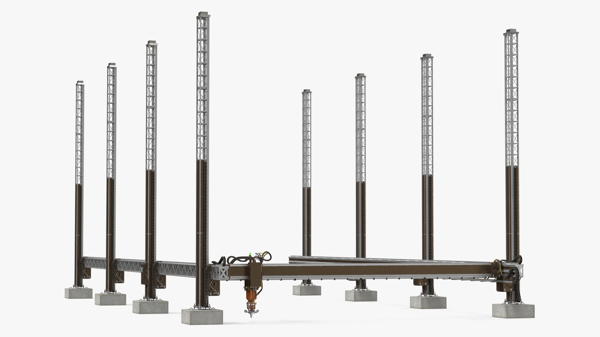 House Construction 3D Printer Rigged 3D model preview