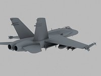 F-18 US Navy Attack Warplane Game model