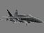F-18 US Navy Attack Warplane Game model