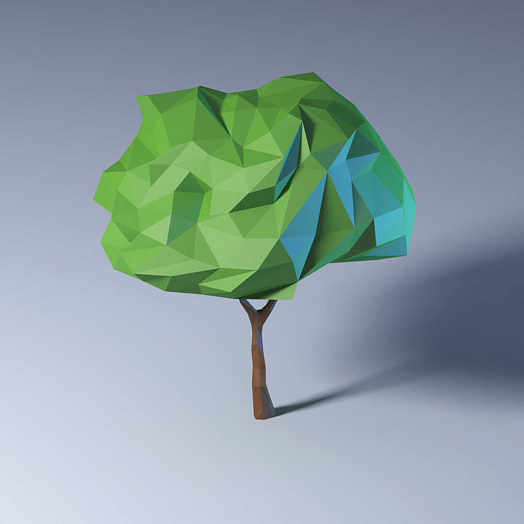 Polygonal trees pack model - TurboSquid 1216696