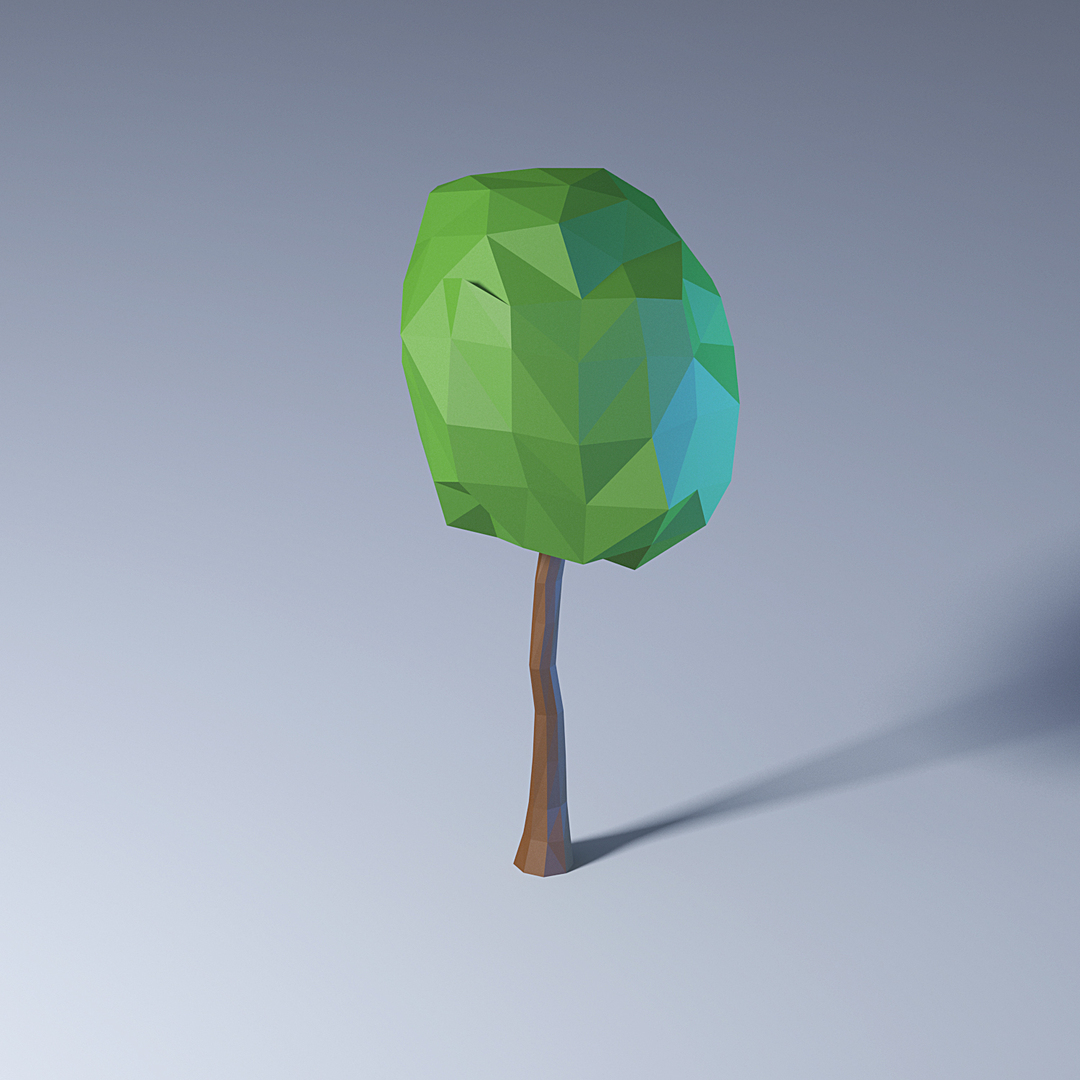 Polygonal trees pack model - TurboSquid 1216696