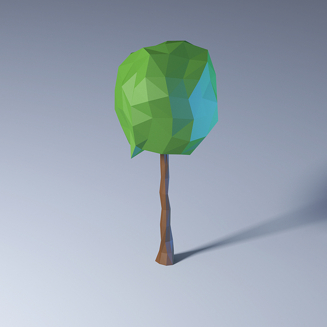 Polygonal trees pack model - TurboSquid 1216696