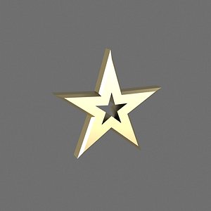 3D model Stars Golden v3