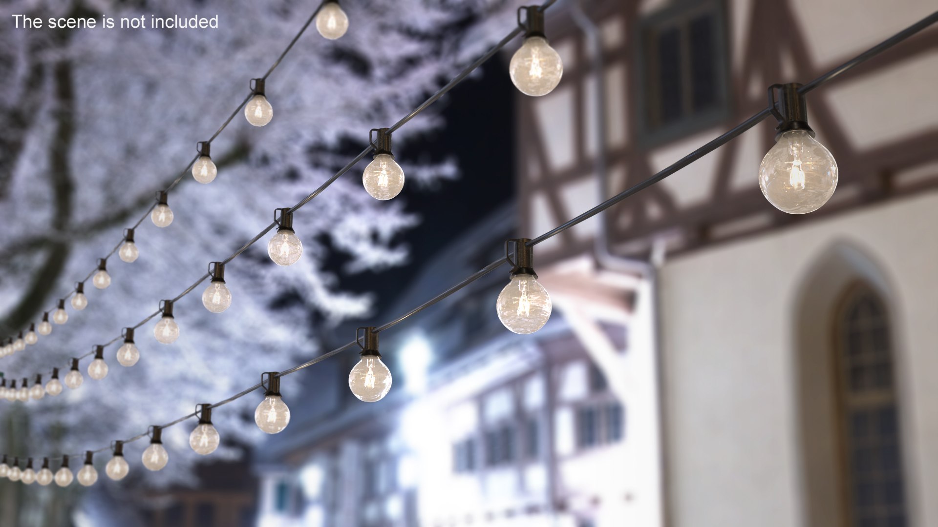 3D Model Outdoor String Lights - TurboSquid 1997406