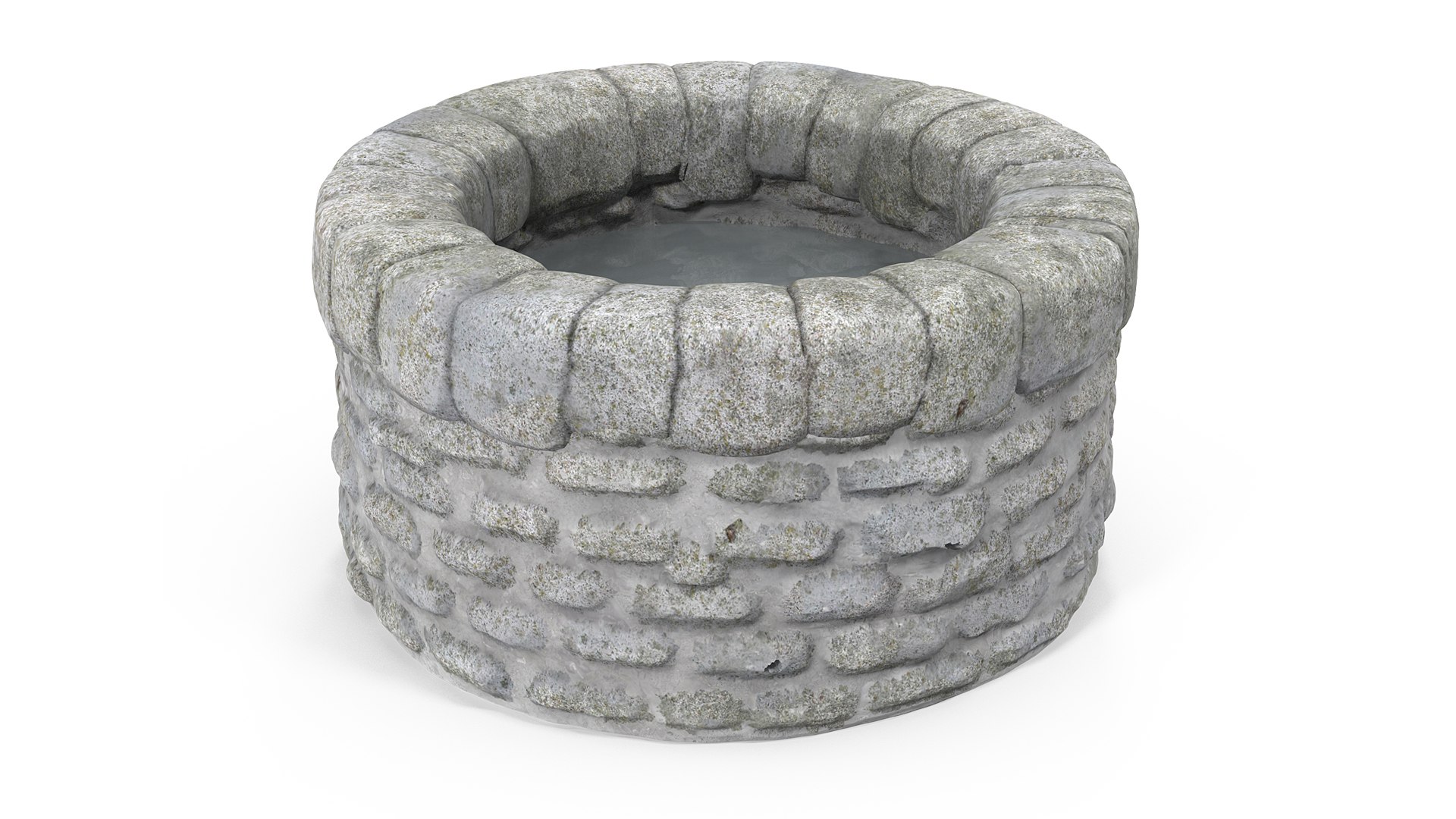 Round Stone Well 3D model preview